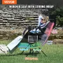 Reclining Camping Chair, 300 lbs Load Camping Hammock Chair, Rocking Lounge Folding Chair with Cup Holder Storage Bag Headrest &