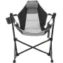 VEVOR Reclining Camping Chair, 300 lbs Load Camping Hammock Chair, Rocking Lounge Folding Chair with Cup Holder Storage Bag Head