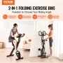 Folde-motionscykel, Foldbar Fitness Stationær Cykel, Justerbar