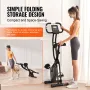 Folding Exercise Bike, Foldable Fitness Stationary Bike, Adjustable Magnetic Resistance Stationary Bike, Upright Indoor Cycling 