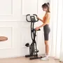 Folding Exercise Bike, Foldable Fitness Stationary Bike, Adjustable Magnetic Resistance Stationary Bike, Upright Indoor Cycling 