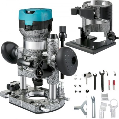 Router Tool, 710W Wood Router, Router for Woodworking w/ Three Router Collets, Wood Router Tool w/ Tilt & Plunge Base,