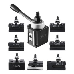 Quick Change Tool Post Set 8 PCS Lathe-værktøjsholdere til 6 "-12" Mini drejebænk