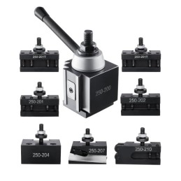 Quick Change Tool Post Set 8 PCS Lathe-værktøjsholdere til 10 "-15" Mini drejebænk