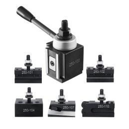 Quick Change Tool Post Set 6 PCS Lathe-værktøjsholdere til 6 "-12" Mini drejebænk