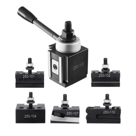 Quick Change Tool Post Set 6 PCS Lathe-værktøjsholdere til 6 "-12" Mini drejebænk
