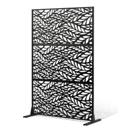 Metal Privacy Screen 47" x 72" Outdoor Privacy Screens & Panels Black