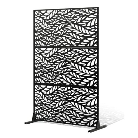 Metal Privacy Screen 47 "x 72" udendørs privatlivsskærme og paneler sort