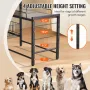 VEVOR Pet Feeding Station with Storage, Elevated Dog Bowls, Raised Dog Bowl Stand, Dog Food Storage and Feeder Station with Stor