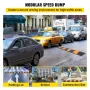 Modular Gummi Speed ​​Bump Driveway Kabelbeskytter Rampe 6FT