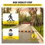 VEVOR Modular Rubber Speed Bump Driveway Cable Protector Ramp 6FT with 2 Channel 185x31x5.5 cm