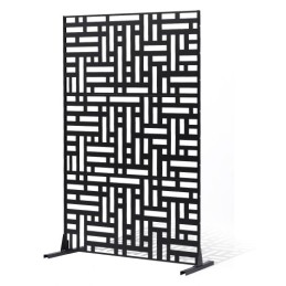 Metal Privacy Screen 47 "x 76" udendørs privatlivsskærme og paneler sort