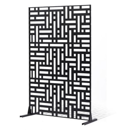 Metal Privacy Screen 47 "x 76" udendørs privatlivsskærme og paneler sort