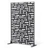 Metal Privacy Screen 47" x 76" Outdoor Privacy Screens & Panels Black