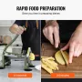 French Fry Cutter, Potato Slicer with 1/2-Inch Stainless Steel Blade, Manual Potato Cutter Chopper with Suction Cups, Great for 