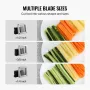 French Fry Cutter, Potato Slicer with 1/2" 3/8" 1/4" Stainless Steel Blades, Manual Potato Cutter Chopper with Suction Cups, Gre