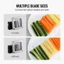 French Fry Cutter, Potato Slicer with 1/2-Inch and 3/8-Inch Stainless Steel Blades, Manual Potato Cutter Chopper with Suction Cu