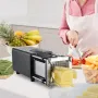 Electric French Fry Cutter, Potato Slicer with 1/2-Inch and 3/8-Inch Stainless Steel Blades, Potato Cutter Chopper w/ Anti-slip 
