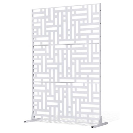 Metal Privacy Screen 47 "x 76" udendørs privatlivsskærme og paneler Hvid