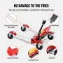 VEVOR Wheel Dolly, Max Kapacitet 1500 Lbs Car Dolly, Car Jack Dolly Lifter med 360° roterbare hjul, Heavy Duty Vehicle Positio