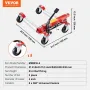 VEVOR Wheel Dolly, Max Capacity 1500 Lbs Car Dolly, Car Jack Dolly Lifter with 360° Rotatable Wheels, Heavy Duty Vehicle Positio