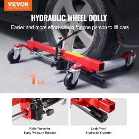 Wheel Dolly, Max Kapacitet 1500 Lbs Car Dolly, Car Jack Dolly