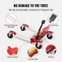 Wheel Dolly, Max Capacity 1500 Lbs Car Dolly, Car Jack Dolly Lifter with 360° Rotatable Wheels, Heavy Duty Vehicle Positioning H