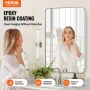 VEVOR Wall Mounted Makeup Mirror, 0.15" Thick, 22" x 30" Mirror with Aluminium Alloy Frame & Explosion-Proof Film, Scratch-Resis