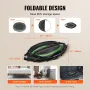 Foldbar Mini Trampolin, 40 Tommer Fitness Rebounder, Max Load