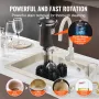 Electric Commercial Glass Washer, 5-Brush Bar Glass Cleaner, 1200 Cups/Hour Wine Glass Cleaning Machine, Bar Glass Washer for Ch