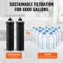 Water Filters Replacement, Purification Elements, Activated Carbon Replacement Filters, Easy to Replace Water Filter, Gravity Wa