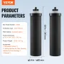 VEVOR Water Filters Replacement, Purification Elements, Activated Carbon Replacement Filters, Easy to Replace Water Filter, Grav