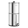 Gravity-fed Water Filter System, 2.25G 304 Stainless-Steel Countertop System, Water Filtration System, Reduces Lead and up to 99