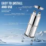 VEVOR Gravity-fed Water Filter System, 2.25G 304 Stainless-Steel Countertop Water Filtration System, Reduces Lead and up to 99% 