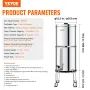 VEVOR Gravity-fed Water Filter System, 2.25G 304 Stainless-Steel Countertop Water Filtration System, Reduces Lead and up to 99% 