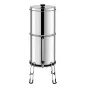 Gravity-fed Water Filter System, 2.25G 304 Stainless-Steel Countertop Water Filtration System, Reduces Lead and up to 99% of Chl