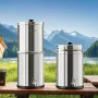 VEVOR Gravity-fed Water Filter System, 2.25G 304 Stainless-Steel Countertop System, Water Filtration System, Reduces Lead and up
