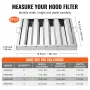 kommercielt emhættefilter, 19,5W x 19,5H tommer emhættefiltre