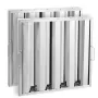 Commercial Hood Filter, 19.5W x 19.5H Inch Range Hood Filters, Stainless Steel Restaurant Range Hood Baffle Filter for Grease Ra