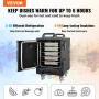 VEVOR Insulated Food Pan Carrier, 81 Qt Hot Box for Catering, Food Box Carrier with Double Buckles, Front Loading Food Warmer wi