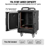 Insulated Food Pan Carrier, 81 Qt Hot Box for Catering, Food Box Carrier with Double Buckles, Front Loading Food Warmer with Han