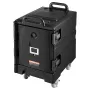 Insulated Food Pan Carrier, 81 Qt Hot Box for Catering, Food Box Carrier with Double Buckles, Front Loading Food Warmer with Han