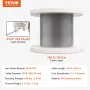 Wire Rope Kit, 1/8" 100 ft 304 rustfrit stålkabel med 59