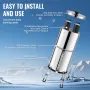VEVOR Gravity-fed Water Filter System, 2.25G 304 Stainless-Steel Countertop System, Water Filtration System, Reduces Lead and up