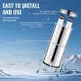 Gravity-fed Water Filter System, 2.25G 304 Stainless-Steel Countertop Water Filtration System, Reduces Lead and up to 99% of Chl
