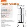 VEVOR Gravity-fed Water Filter System, 2.25G 304 Stainless-Steel Countertop Water Filtration System, Reduces Lead and up to 99% 