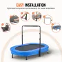 VEVOR Kids Trampoline, 56x36 inch Indoor Outdoor Trampoline, Foldable Mini Trampoline with Handle, Rebounder Trampoline for Todd