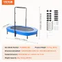 VEVOR børnetrampolin, 56x36 tommer indendørs udendørstrampolin, foldbar minitrampolin med håndtag, rebounder-trampolin til Todd