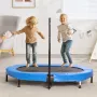 VEVOR Kids Trampoline, 56x36 inch Indoor Outdoor Trampoline, Foldable Mini Trampoline with Handle, Rebounder Trampoline for Todd