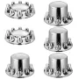Rear Front Axle Wheel Covers, Dome Axle Cover for Semi Truck, ABS Rust-Resistant Lug Nut Covers, Universal Fit, Installation Too